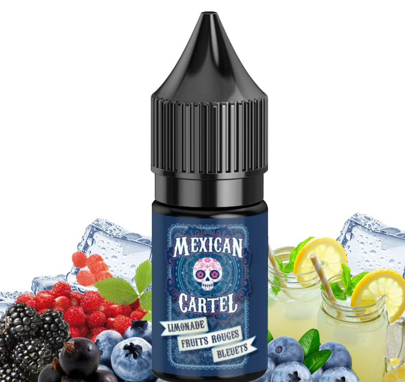 Flacon 10ml de mexican cartel Limonade Fruits rouges, bleuets e liquide frais et désaltérant.